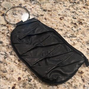 Chateau Black Wristlet Clutch with silver bracelet ring
